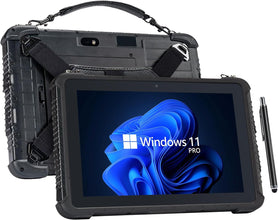 10英寸Windows 10/11加固型平板电脑RJ45 RS232 N5100处理器4GB/8GB 128GB 700nits阳光可视
