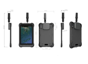 8 pouces GNSS RTK Android 10.0 OS Qualcomm UHF RFID Terminal de mobilité portable